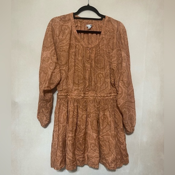 Amuse Society EUC Luciana Beach Vida Boho Coral Paisley Peasant Dress Dress - Picture 4 of 7